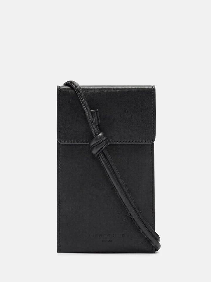 LIEBESKIND BERLIN Leder-Handytasche in Schwarz - (B)11 x (H)18 cm günstig kaufen onesize
