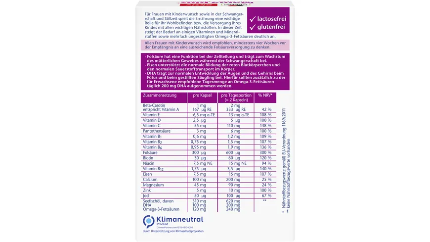 Doppelherz Mama plus mit DHA + Folsäure 30 Kapseln