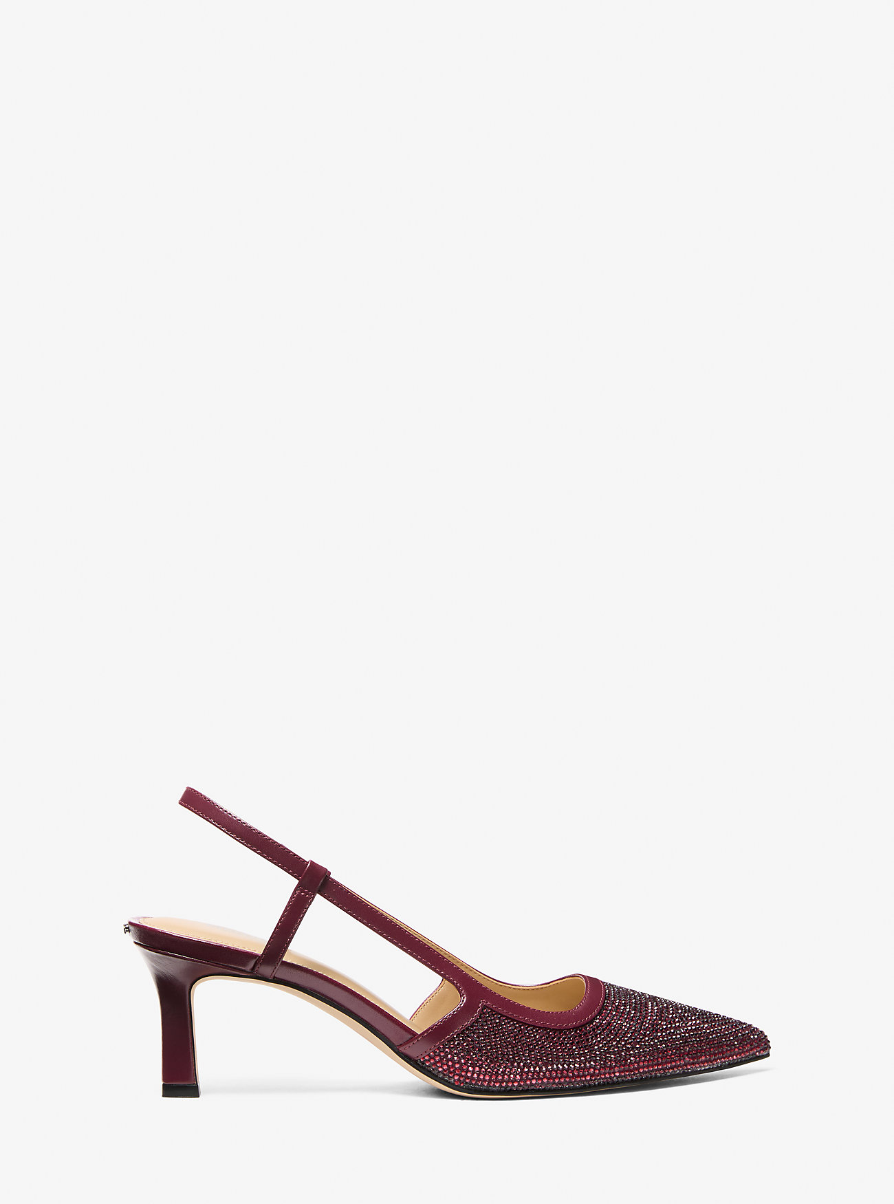 Alora semsket slingback pumps - OXBLOOD