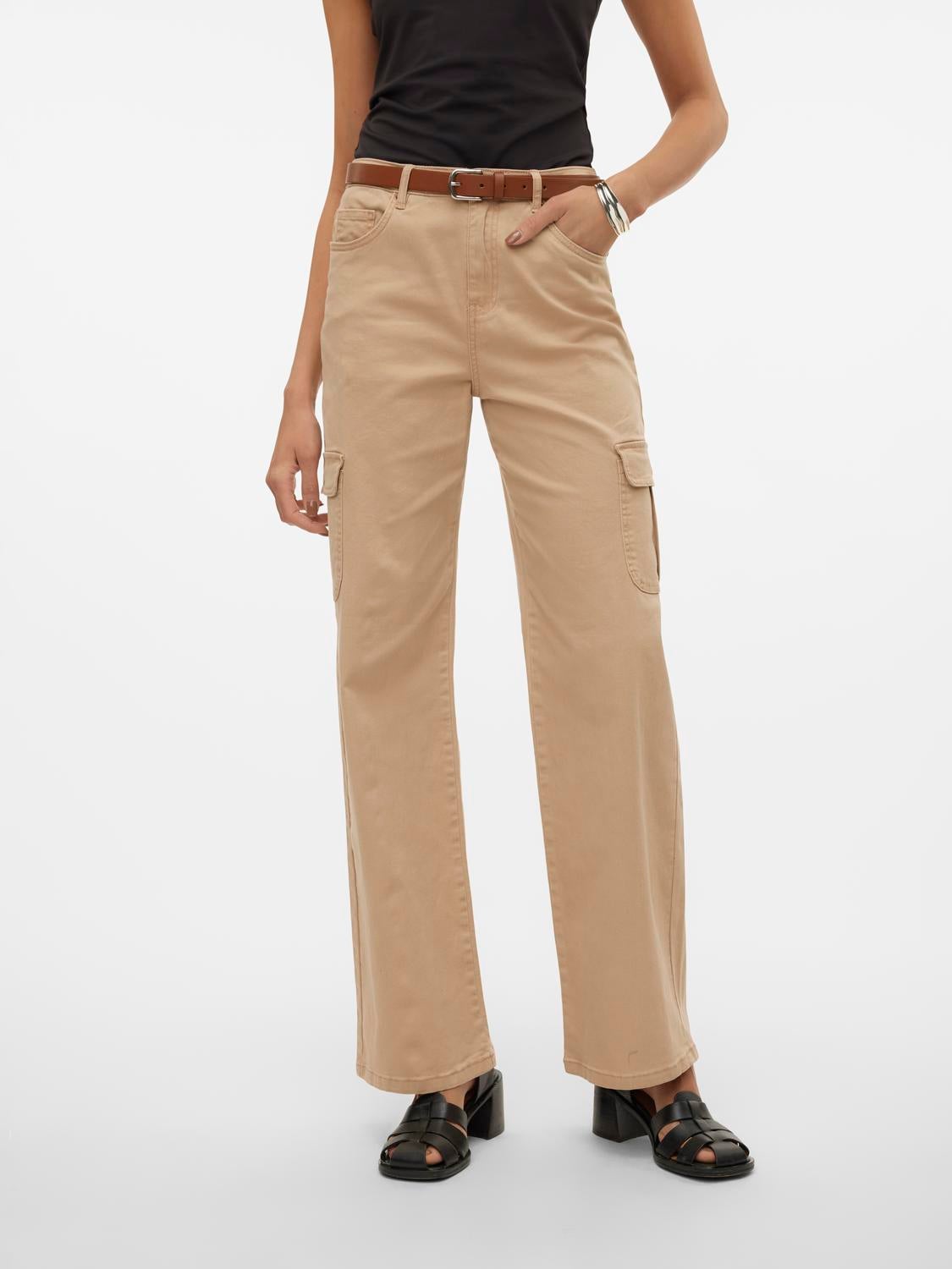 VMTESSA Hohe Taille Weit geschnitten Jeans