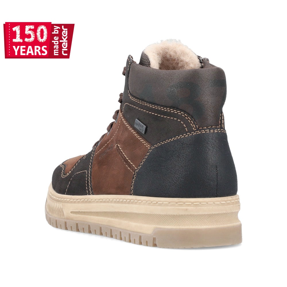 Rieker Herren Schnürstiefel mokkabraun