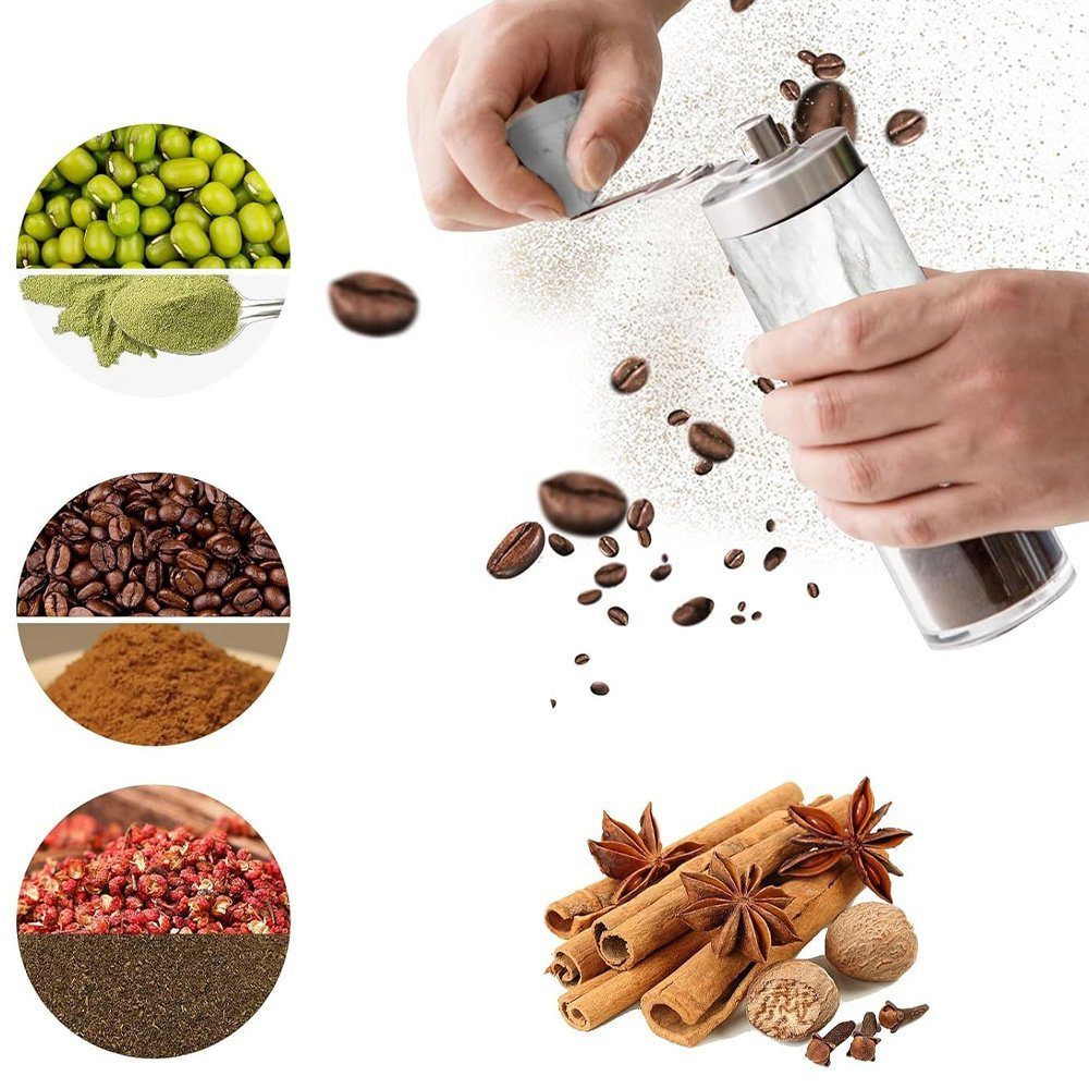 Zimtky Kaffeemühle Manuelle Kaffeemühle,Kaffeemühle,Handschleifer aus Edelstahl praktisch