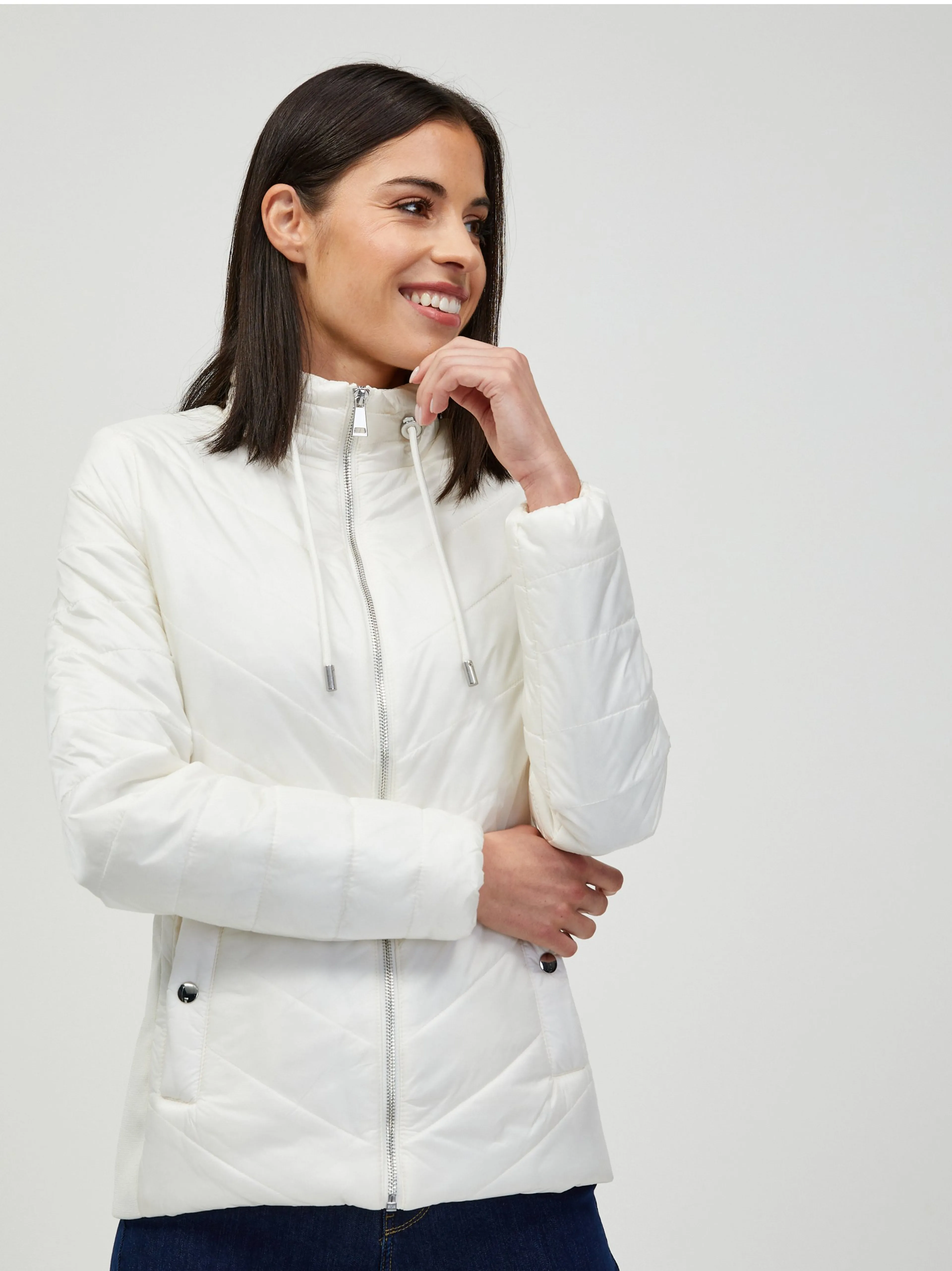 Cremefarbene Steppjacke ORSAY