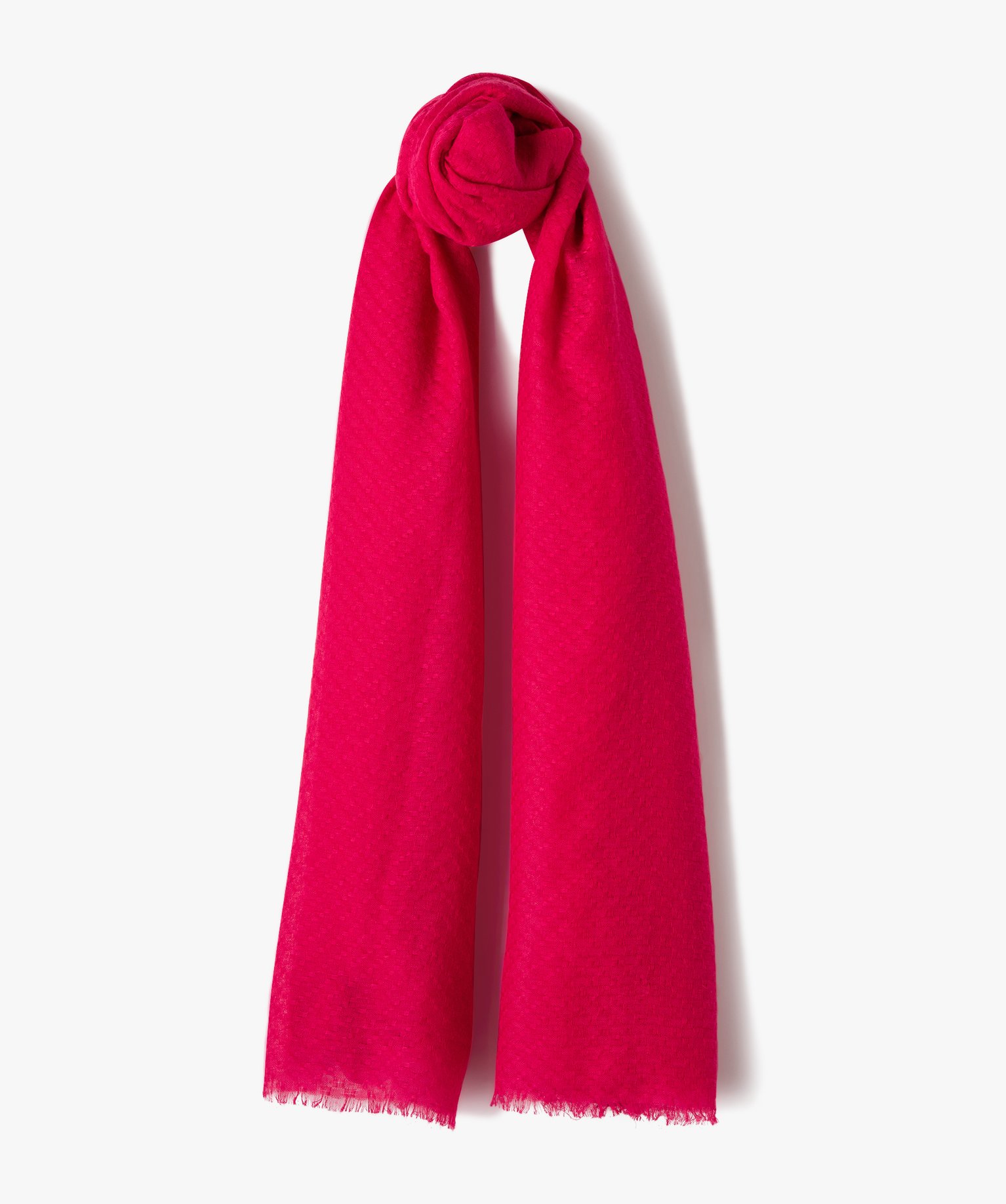Foulard grand format rectangulaire à motifs ton sur ton en ... rose | GEMO