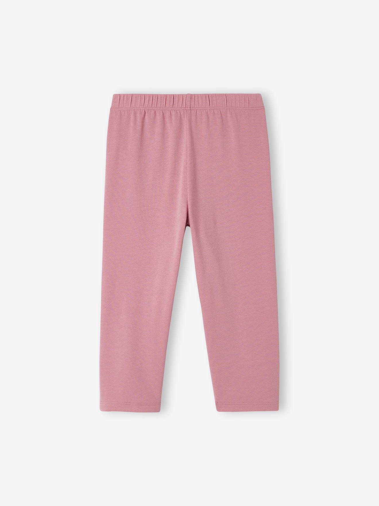 Lot de 2 leggings Basics fille mi-mollets mauve