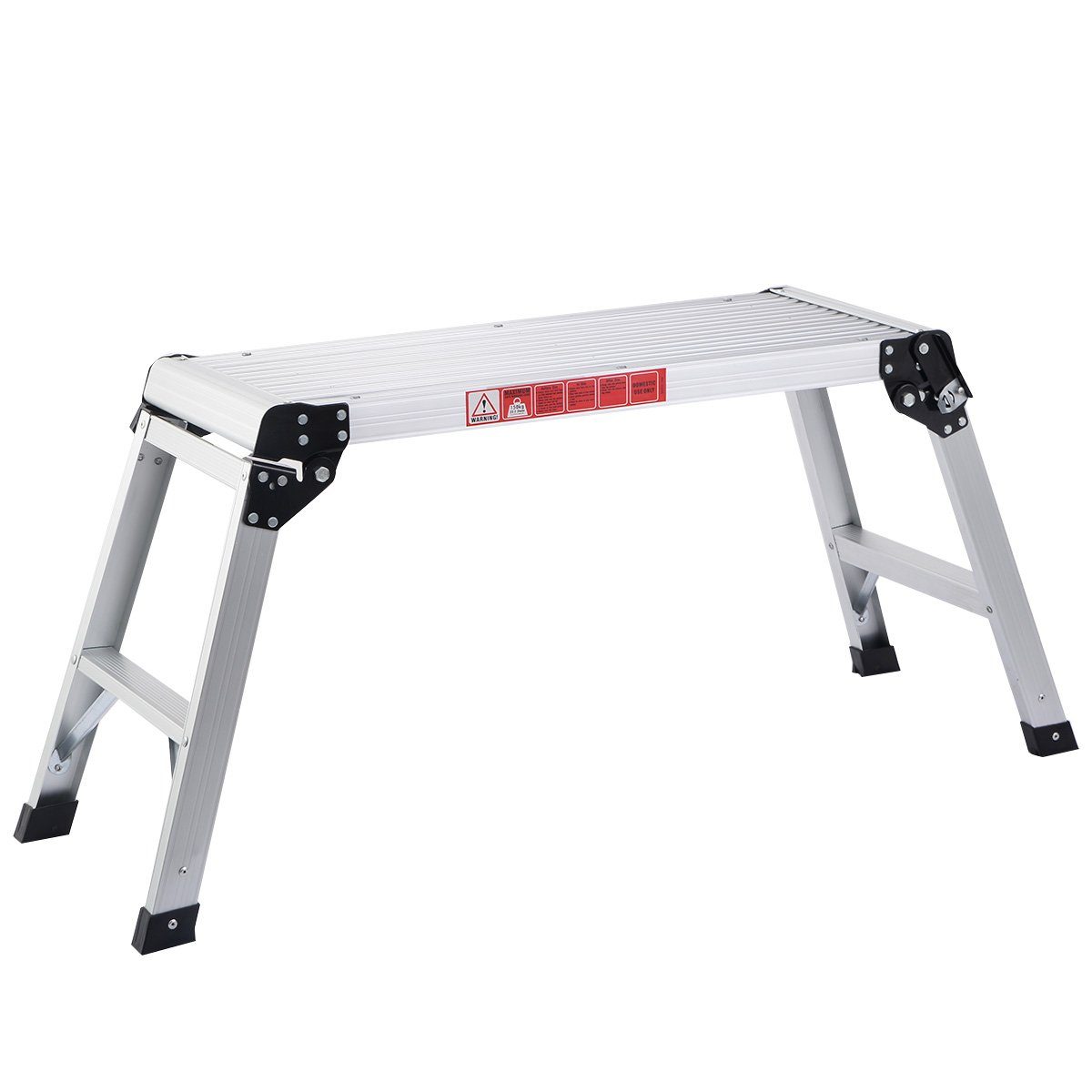 COSTWAY Arbeitsplattform, mit Antirutschmatten, bis 150kg, Alu