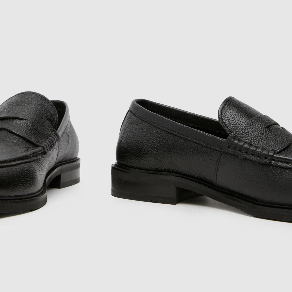 Schuh Rhodes bőr mokaszin cipő fekete színben