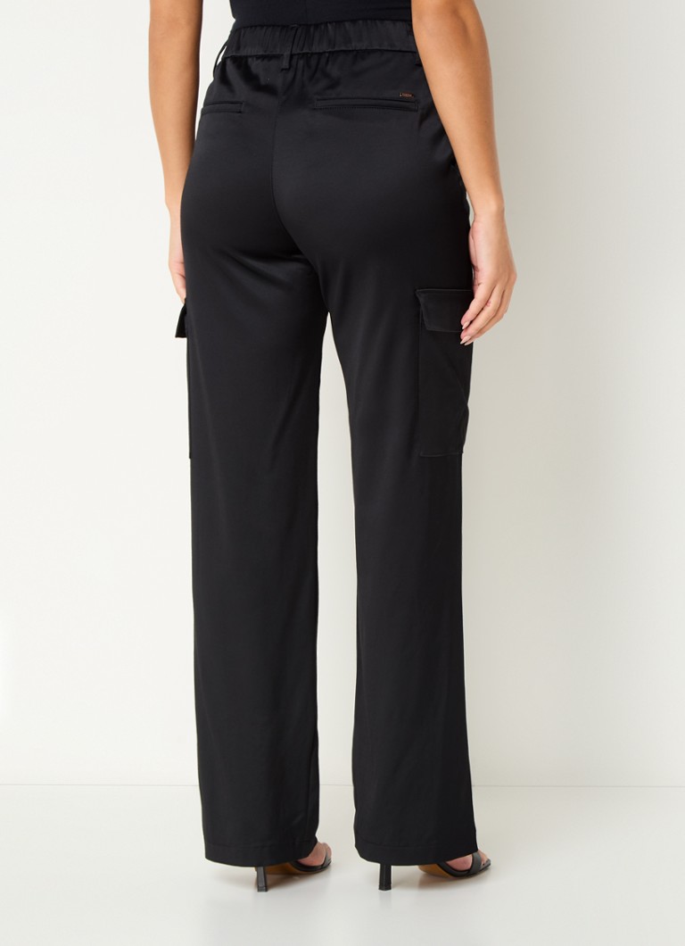 Gardeur Faja high waist straight fit cargo pants with side pockets