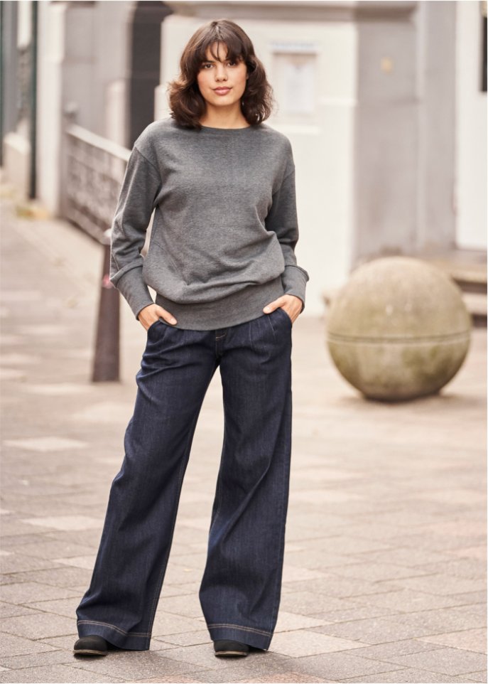 Marlenejeans mit Bundfalten und Bequembund