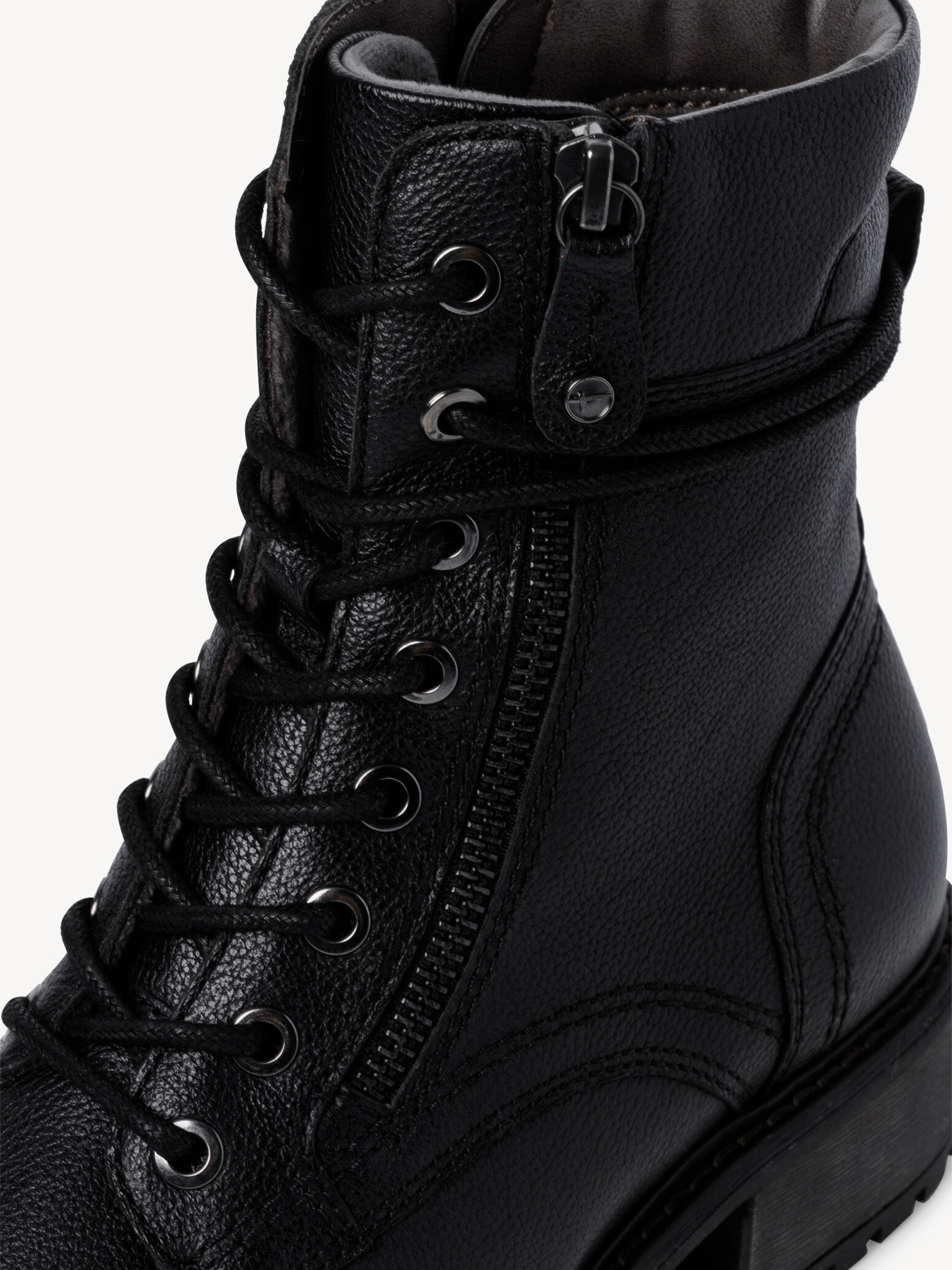 Bottine en cuir - noir