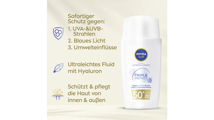 NIVEA SUN UV Face Triple Protect LF 50+ 40 ml