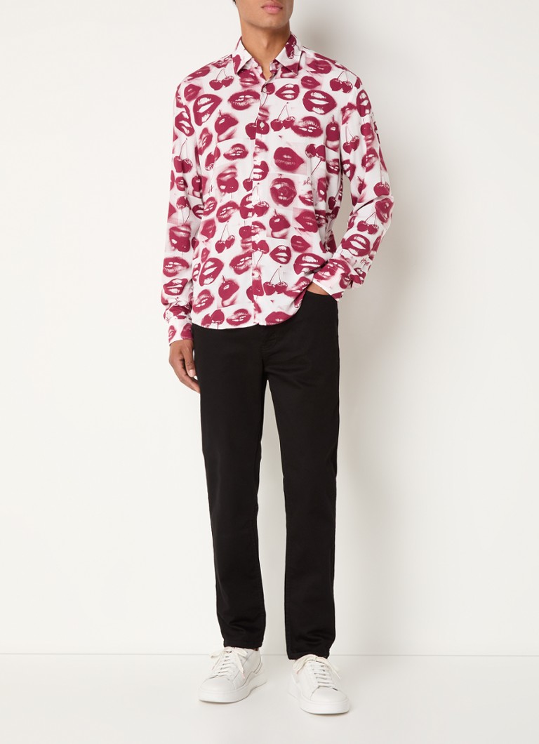 Camisa HUGO BOSS Ermo slim fit com estampa do logo