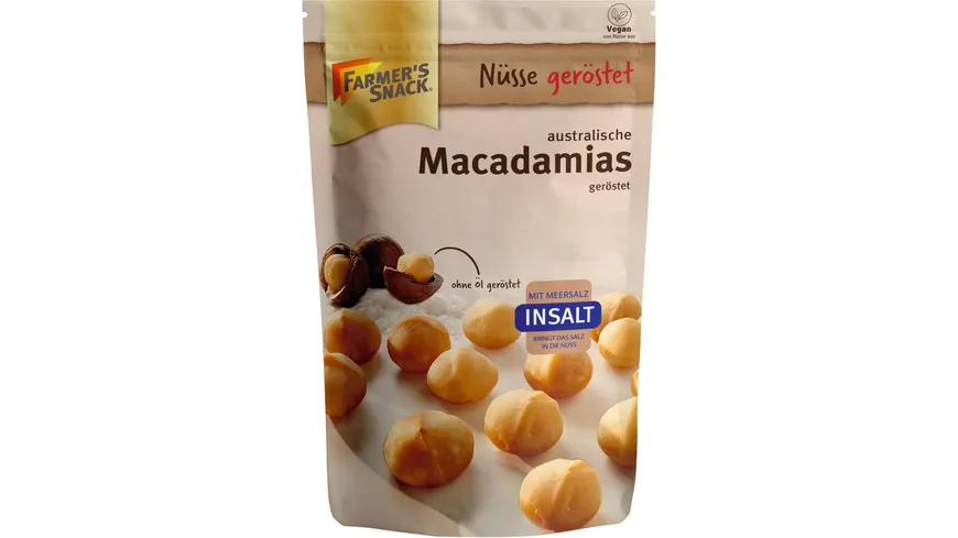 FARMER'S SNACK Macadamias geröstet und gesalzen 100 g
