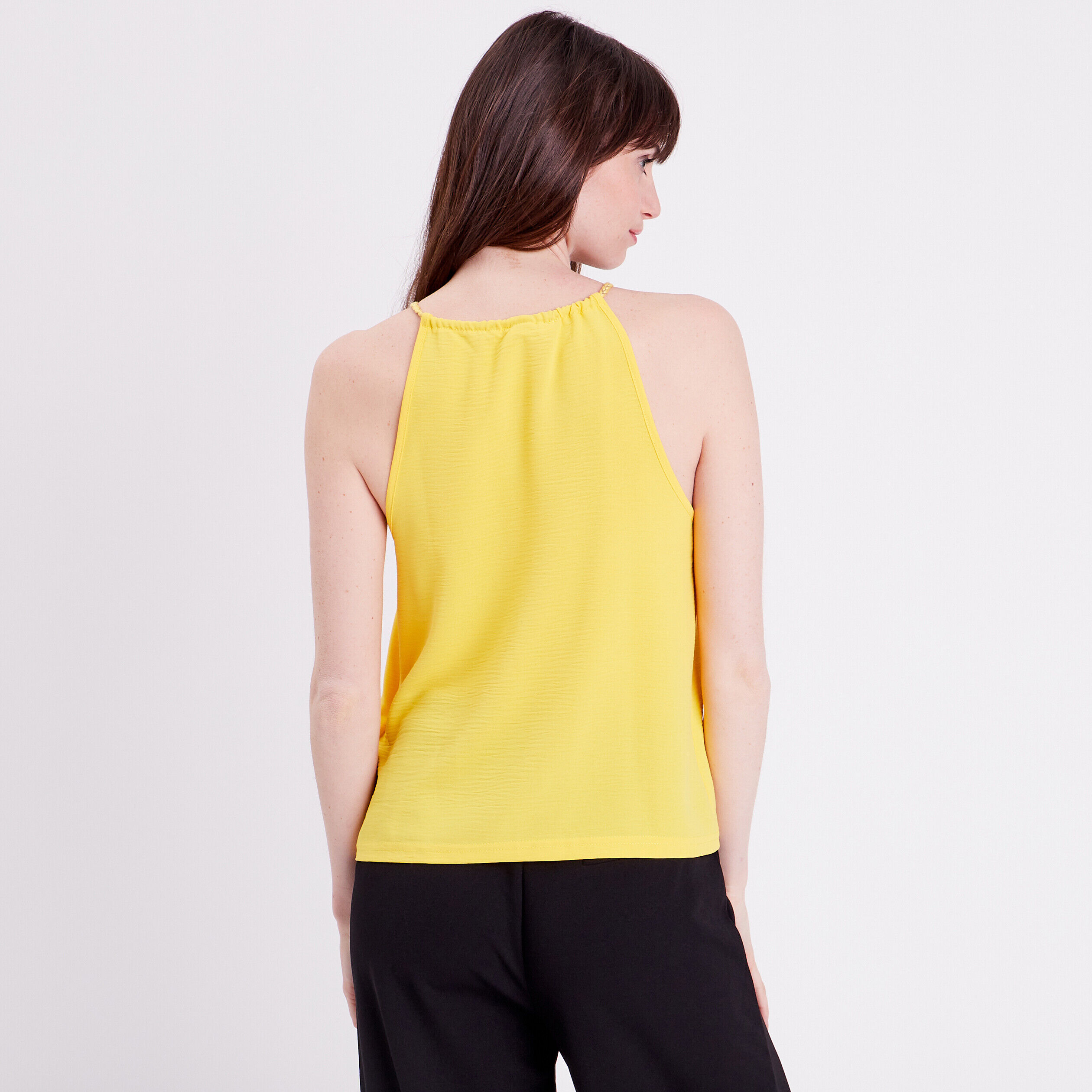 Blouse bretelles fines jaune pastel femme | Cache Cache