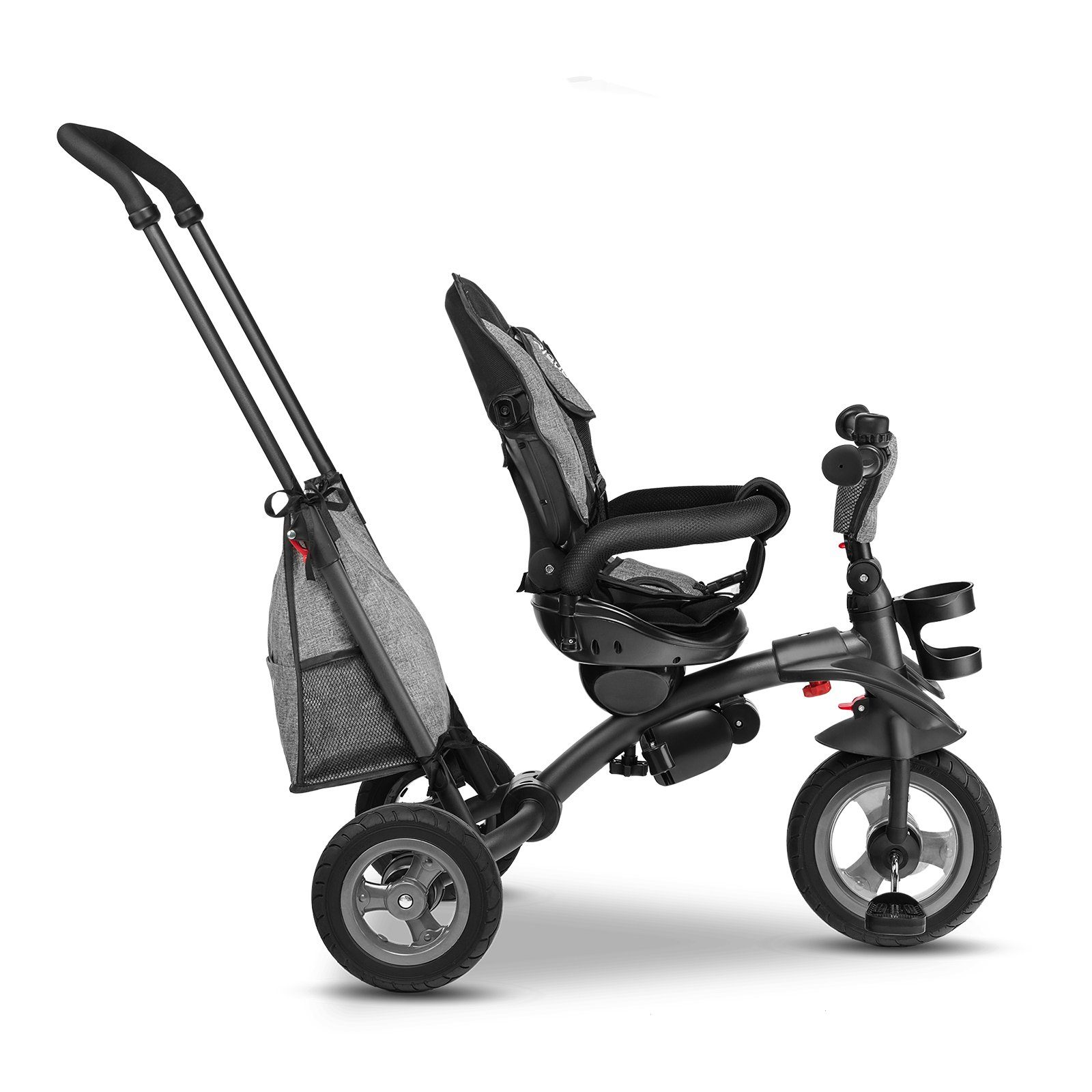 lionelo Dreirad-Kinderwagen Tris, Tasche Getränkehalter zusammenfaltbar Klingel Fußstütze az \