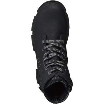 Mustang Schnür Boots in schwarz