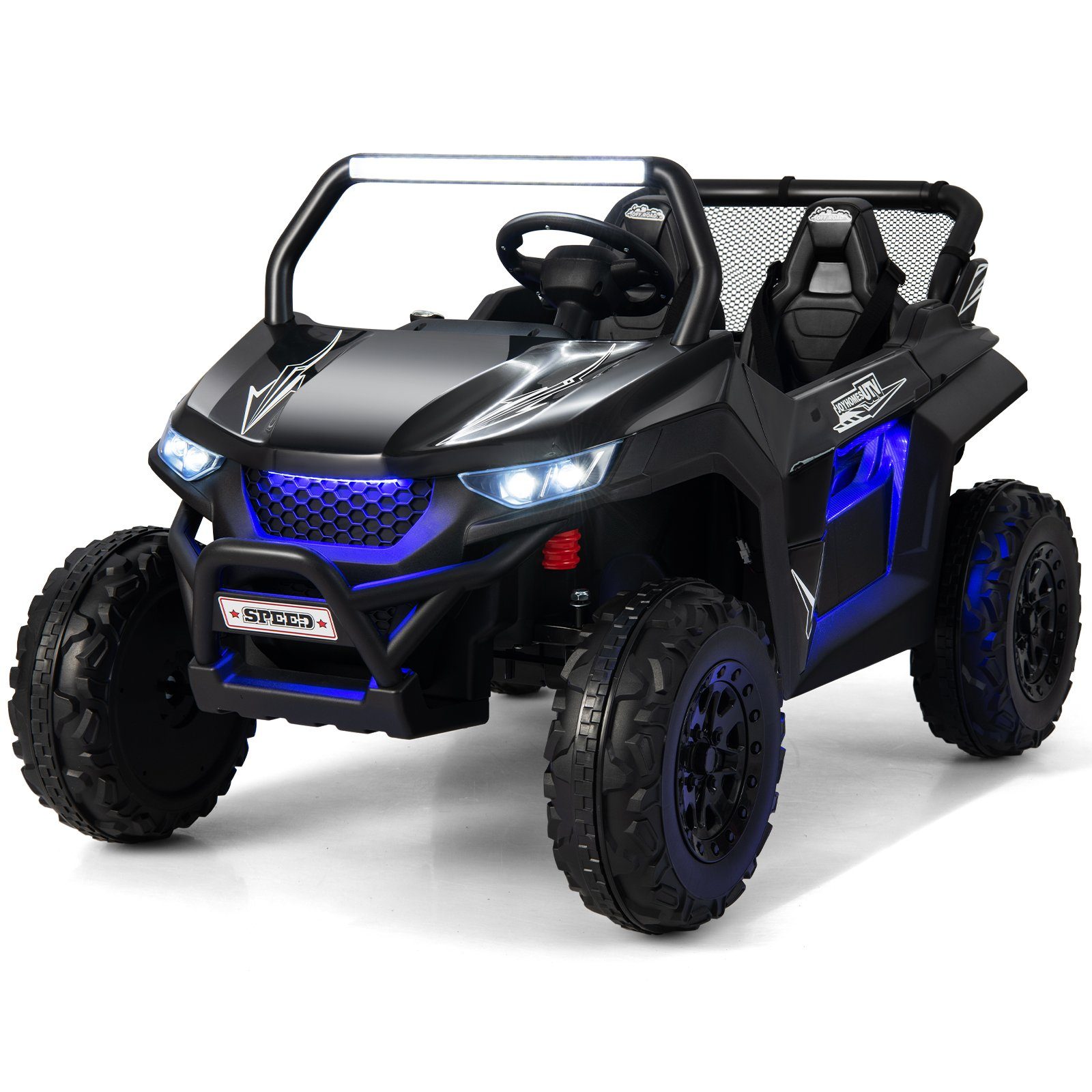 COSTWAY electric children's car 12V children's quad, 2 seats, 2-4 km/h