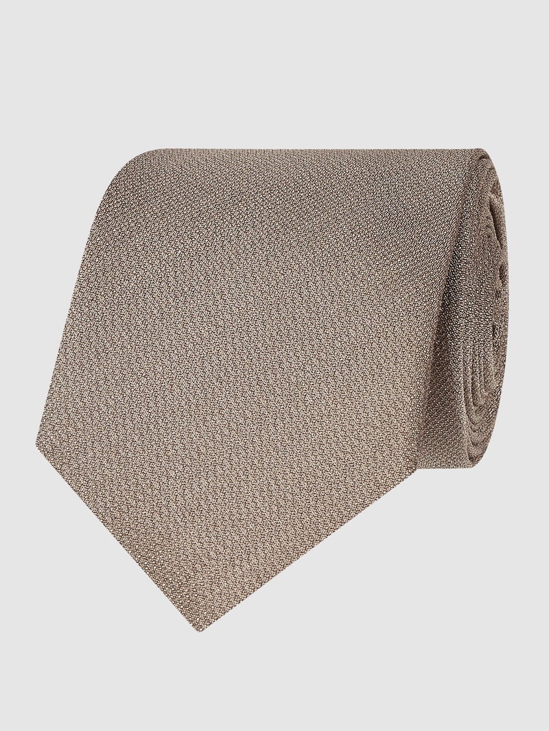 Krawatte und Einstecktuch im Set in taupe