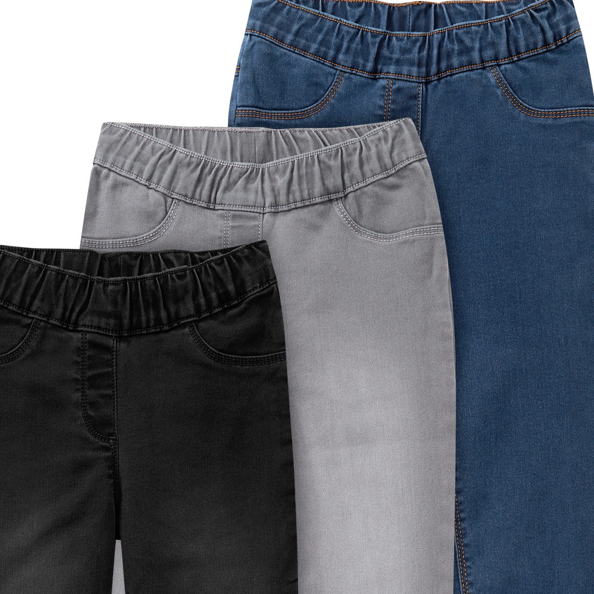 3 Mädchen Jeggings in verschiedenen Farben