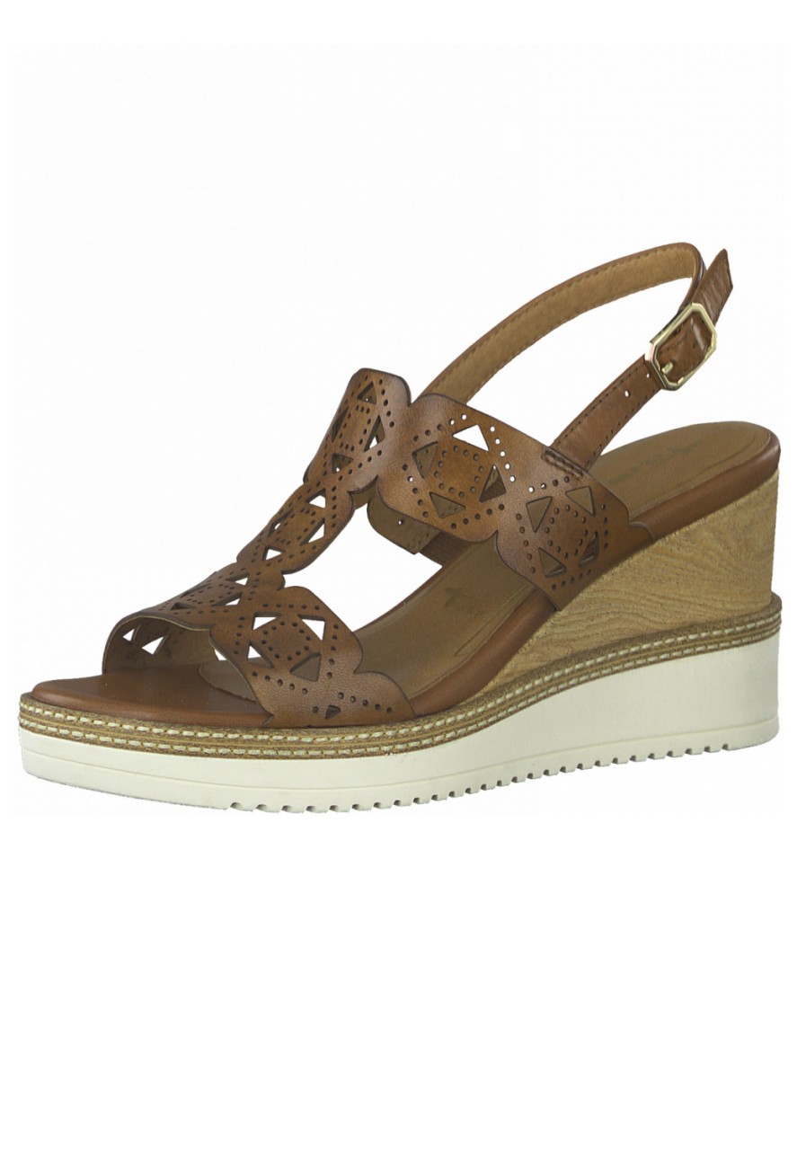 TAMARIS Komfort Sandalen braun