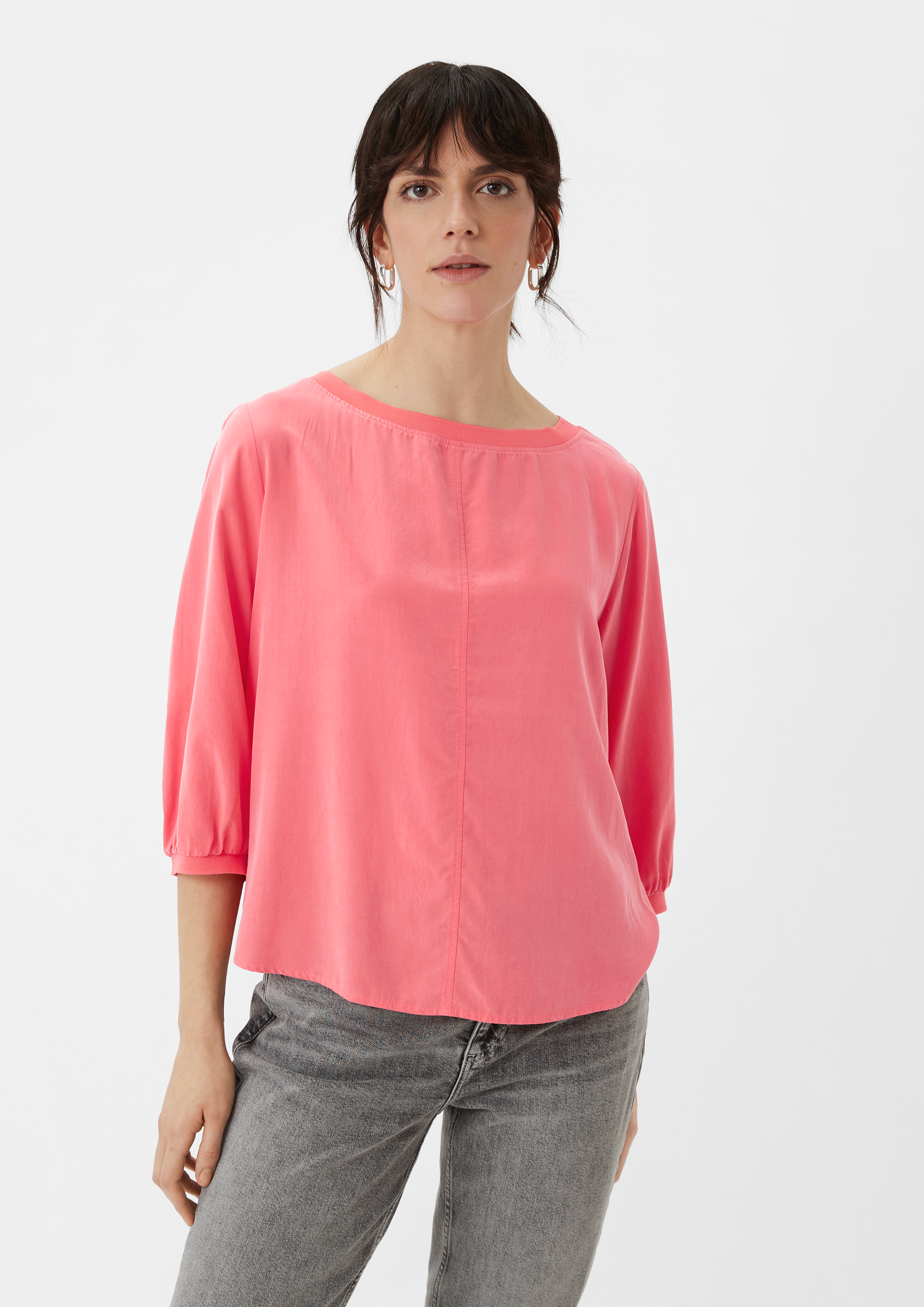 3/4-Arm-Bluse aus Modal - pink
