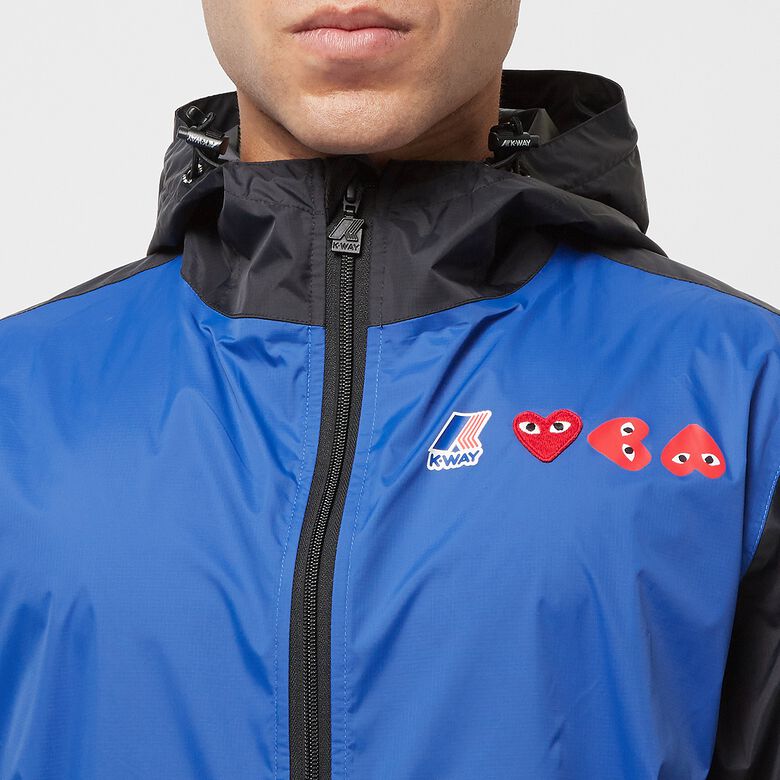 Comme des Garcons Play K-Way Full Zip Jacket blue/black