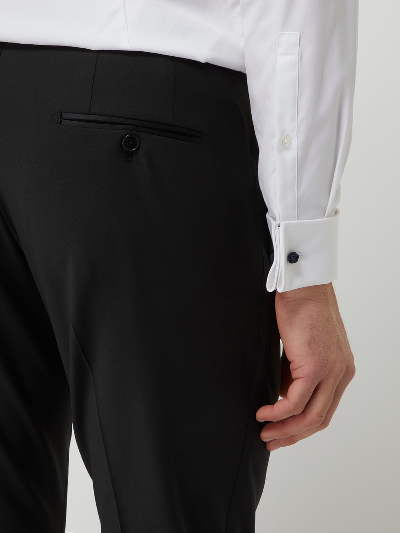 Stoffhose mit französischen Eingrifftaschen Modell 'Festivo' in schwarz