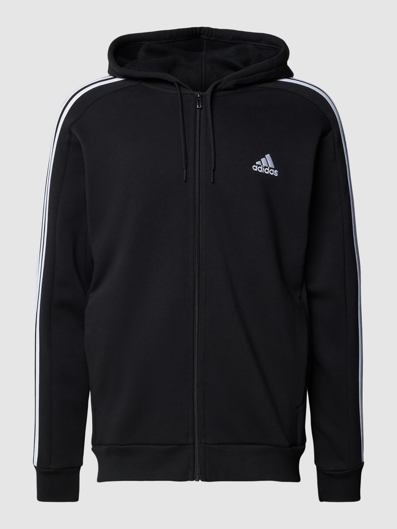 Sweatjacke mit Kapuze in schwarz