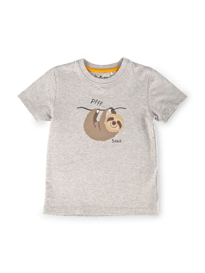 Sigikid Pyjama, kurzarm Kinder Schlafanzug in grau/gelb günstig kaufen