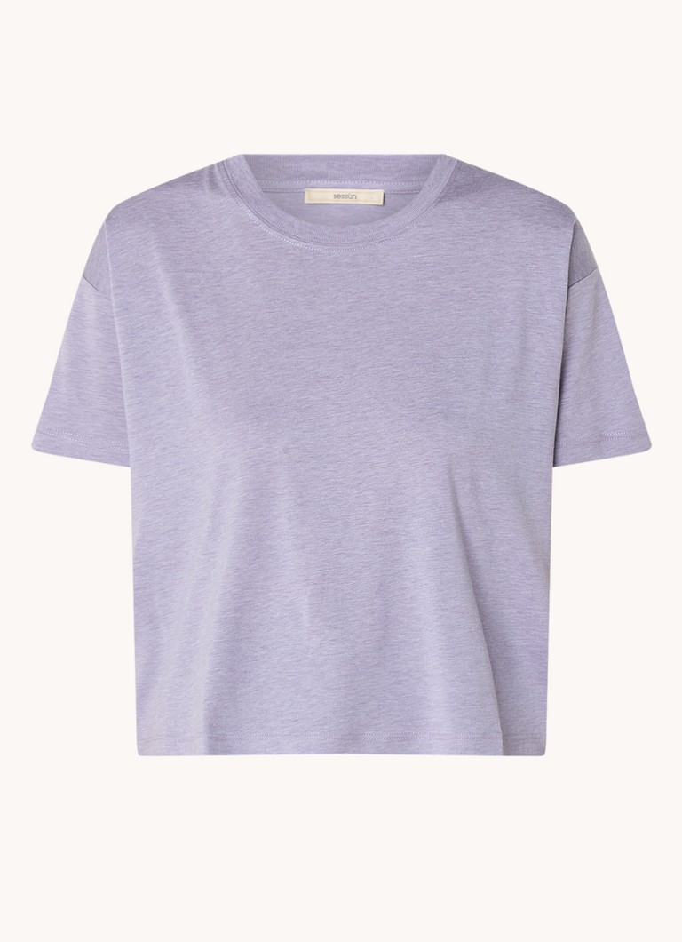 Sessùn Too T-shirt in lyocell blend with heathered design