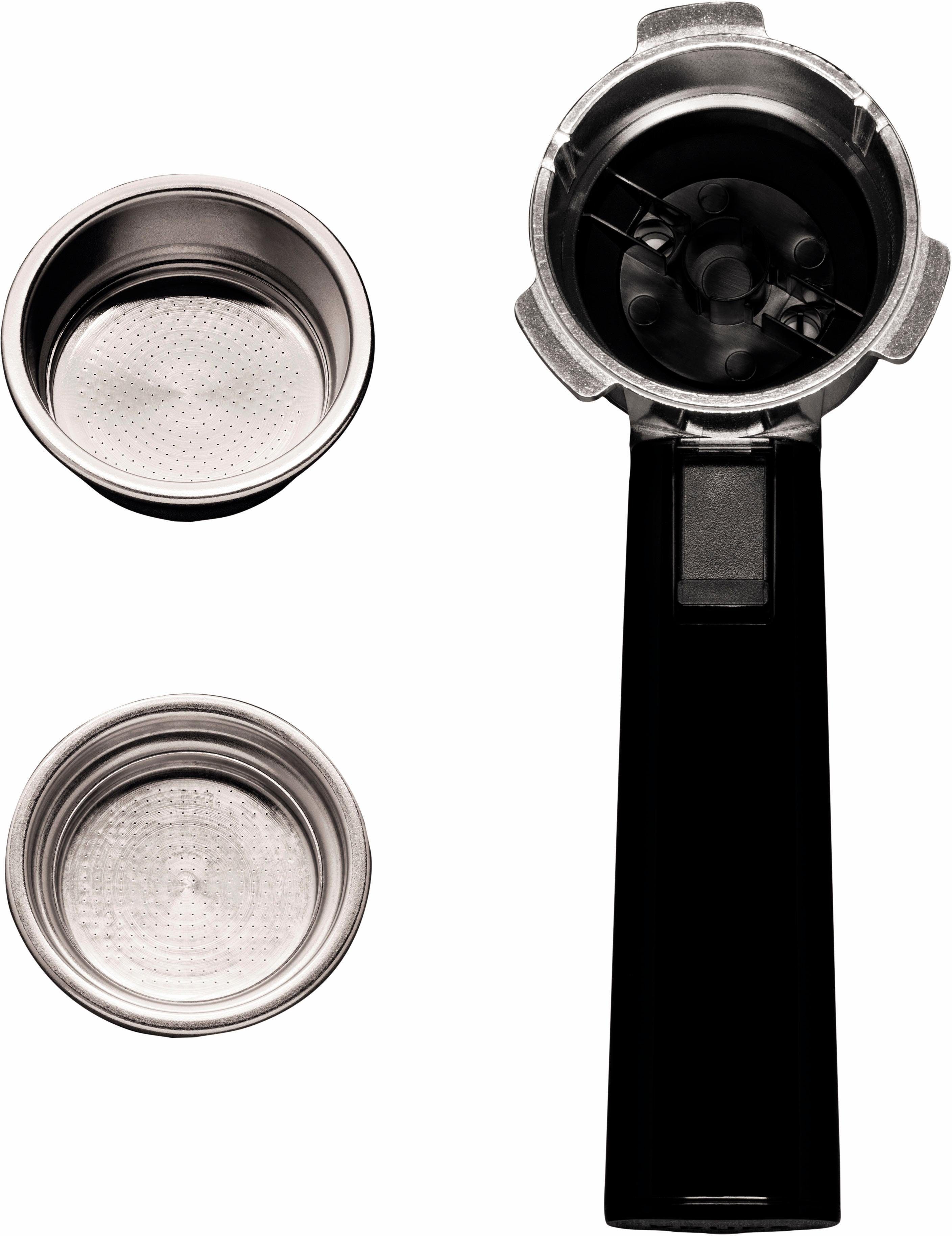 Krups Espressomaschine Calvi Steam & Pump XP3440, Edelstahl, 1 L Wassertank, Sehr kompakt, Schnelles Aufheizen