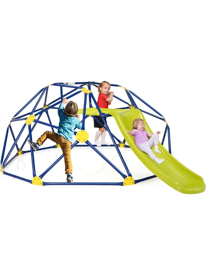 COSTWAY Kletterkuppel mit Rutsche in Grün günstig kaufen onesize