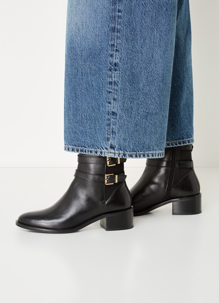 Stivaletto alla caviglia in pelle Dune London Patter con dettaglio fibbia