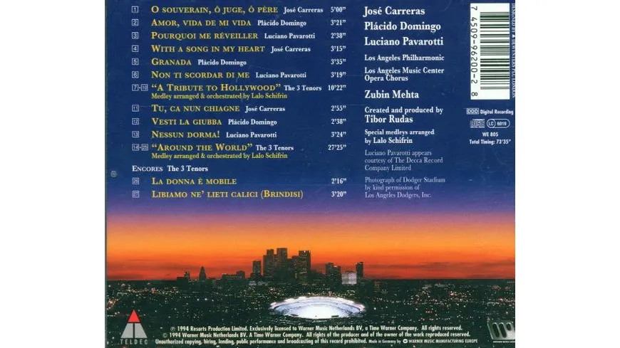 3 Tenors With Mehta In Concert 1994 MEISTERWERKE