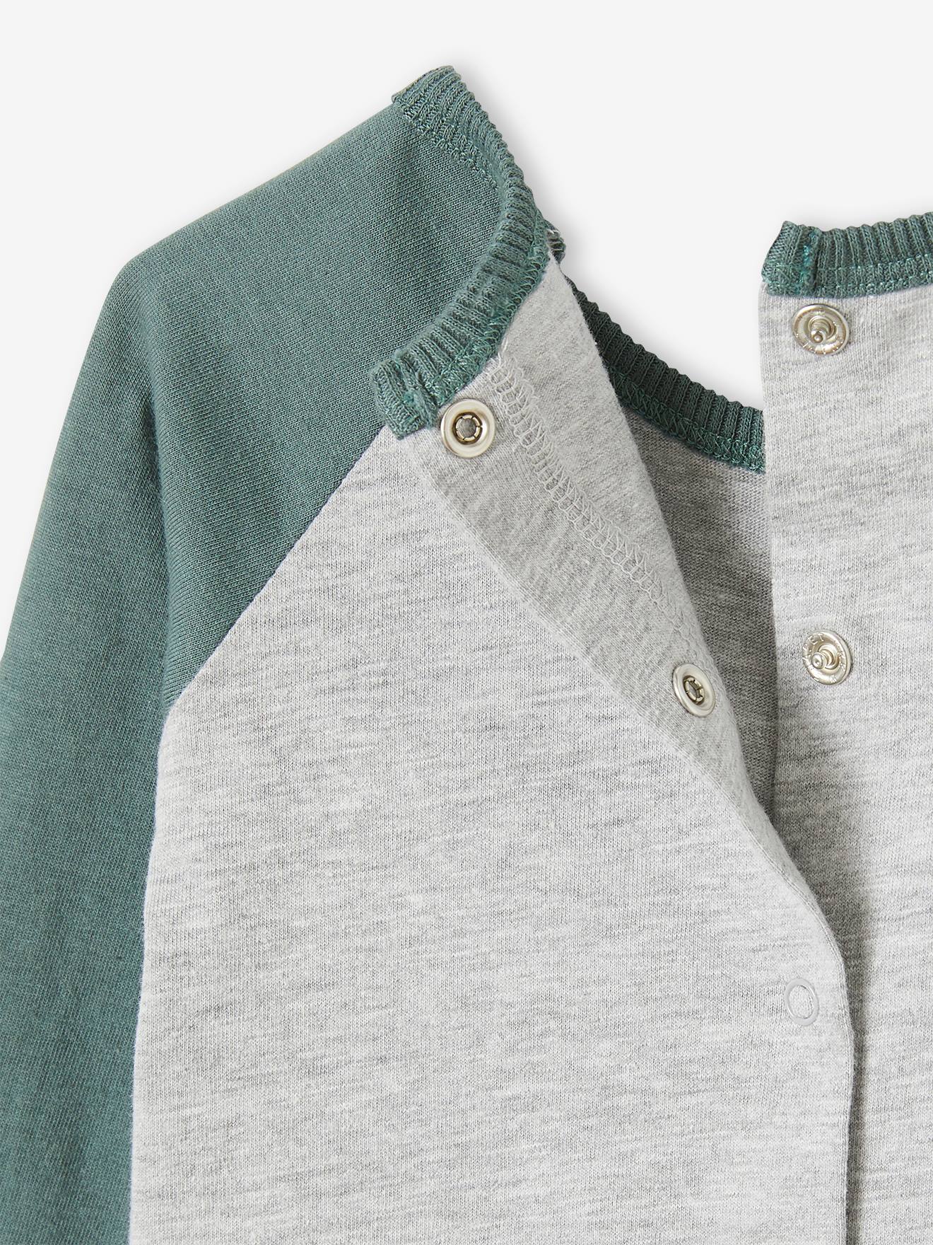 T-shirt colorblock bébé manches raglan bleu nuit