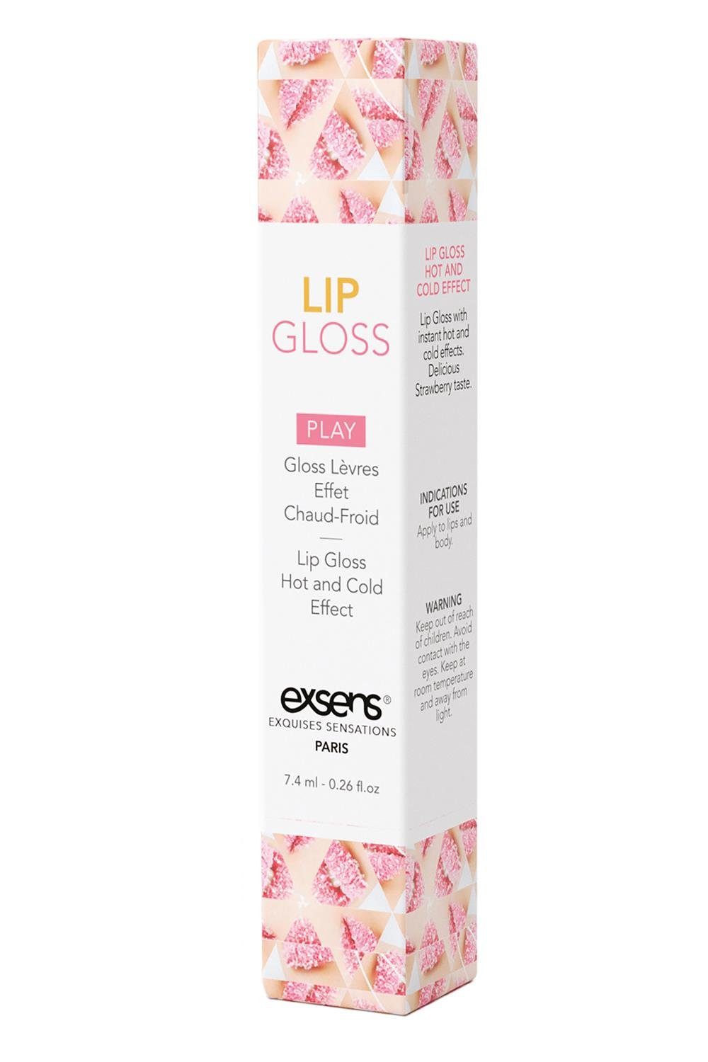 Exsens Lipgloss Exsens Hot Kiss Lip Gloss Strawberry 7,4ml, Farblos, nicht klebrig