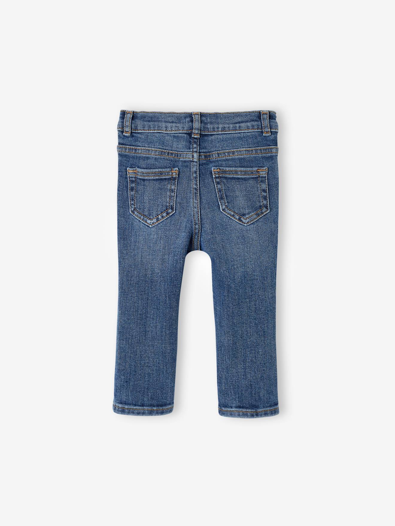 Vertbaudet Gerade Baby Jeans BASIC Oeko-Tex - blue stone