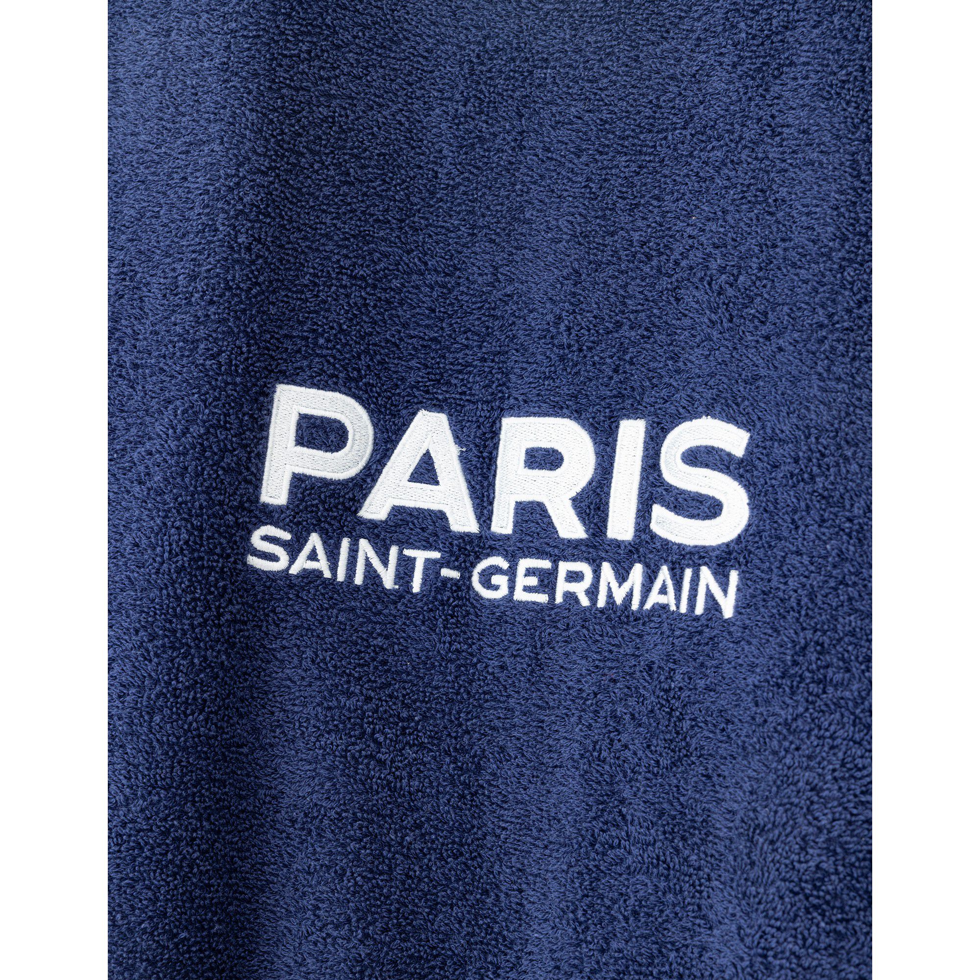 Peignoir de bain adulte PSG col kimono, éponge bouclette