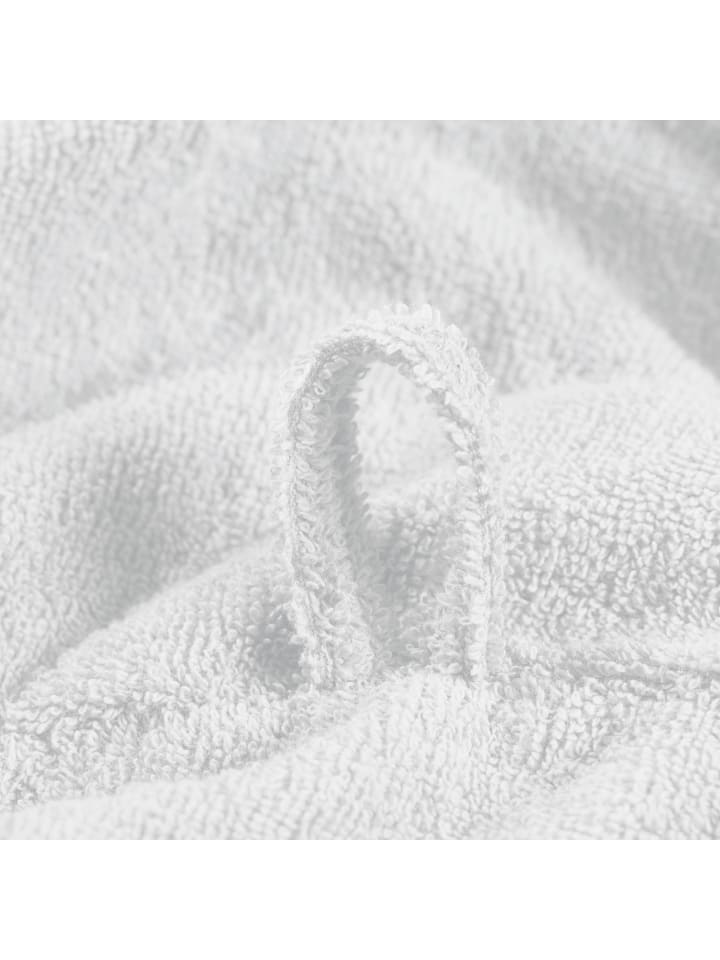REDBEST Frottier Unisex-Bademantel mit Kapuze Chicago in weiß günstig kaufen