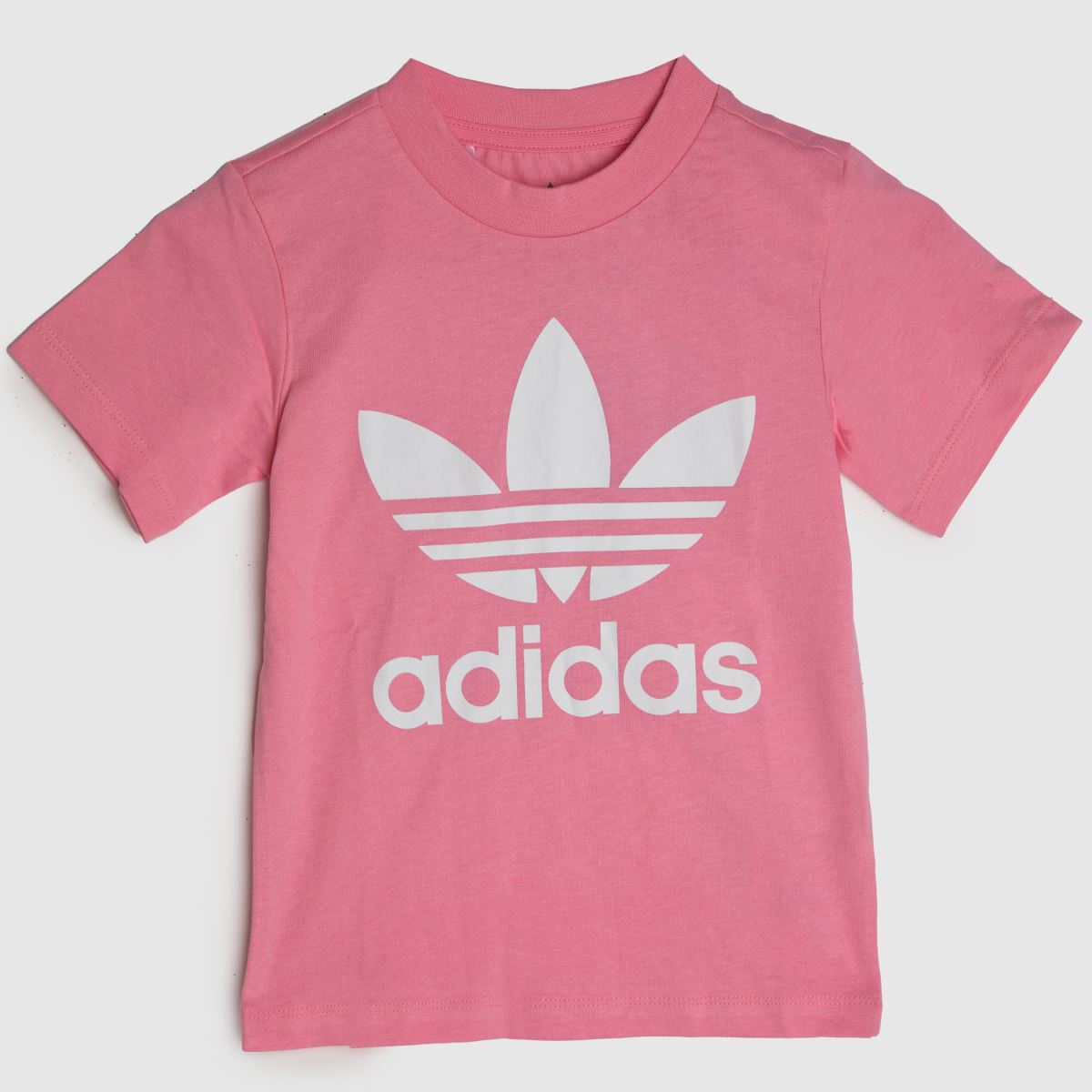 adidas – Rosa t-shirt med trefoil-motiv för barn