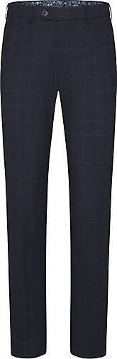 MEYER Chino-Hose Baumwoll-Woll Check Chino