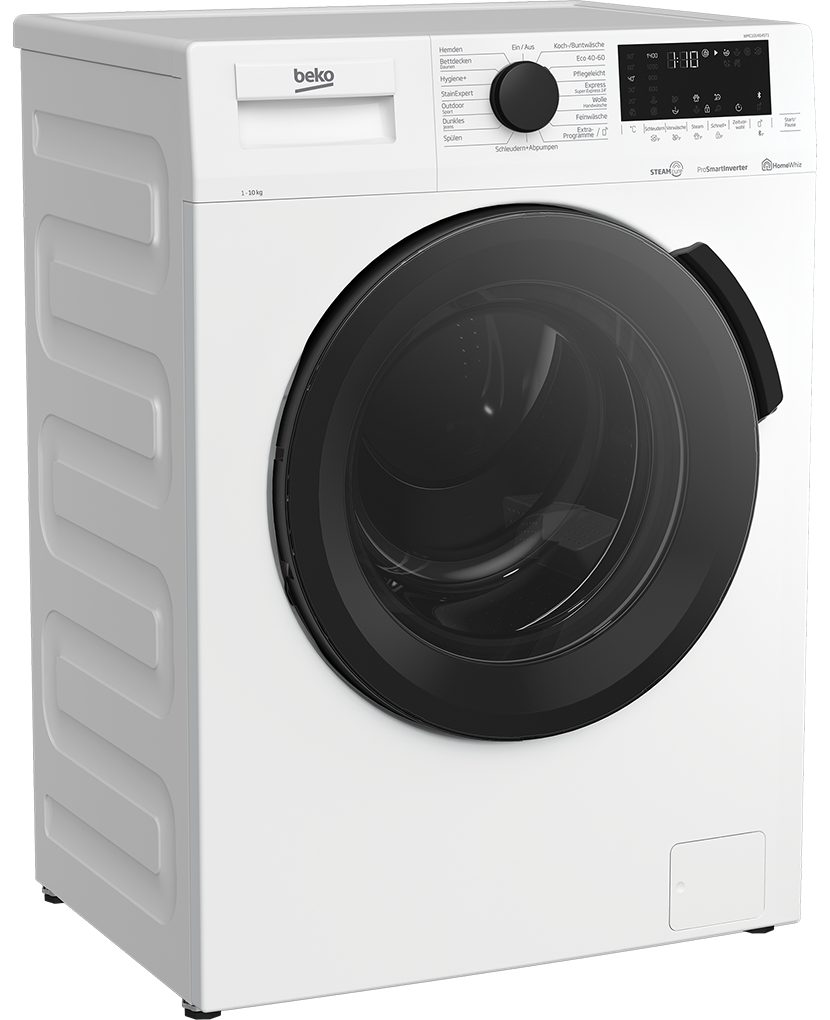 BEKO Waschmaschine WMC101464ST1, 10 kg, 1400 U/min, AddXtra, Dampffunktion, Bluetooth HomeWiz, 15+6 Programme