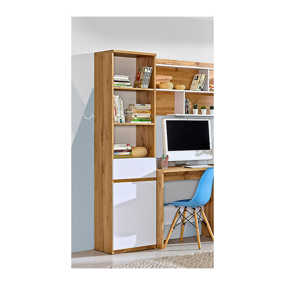 Regal Regalschrank Arcca 45cm 1-türig Farbe wählbar