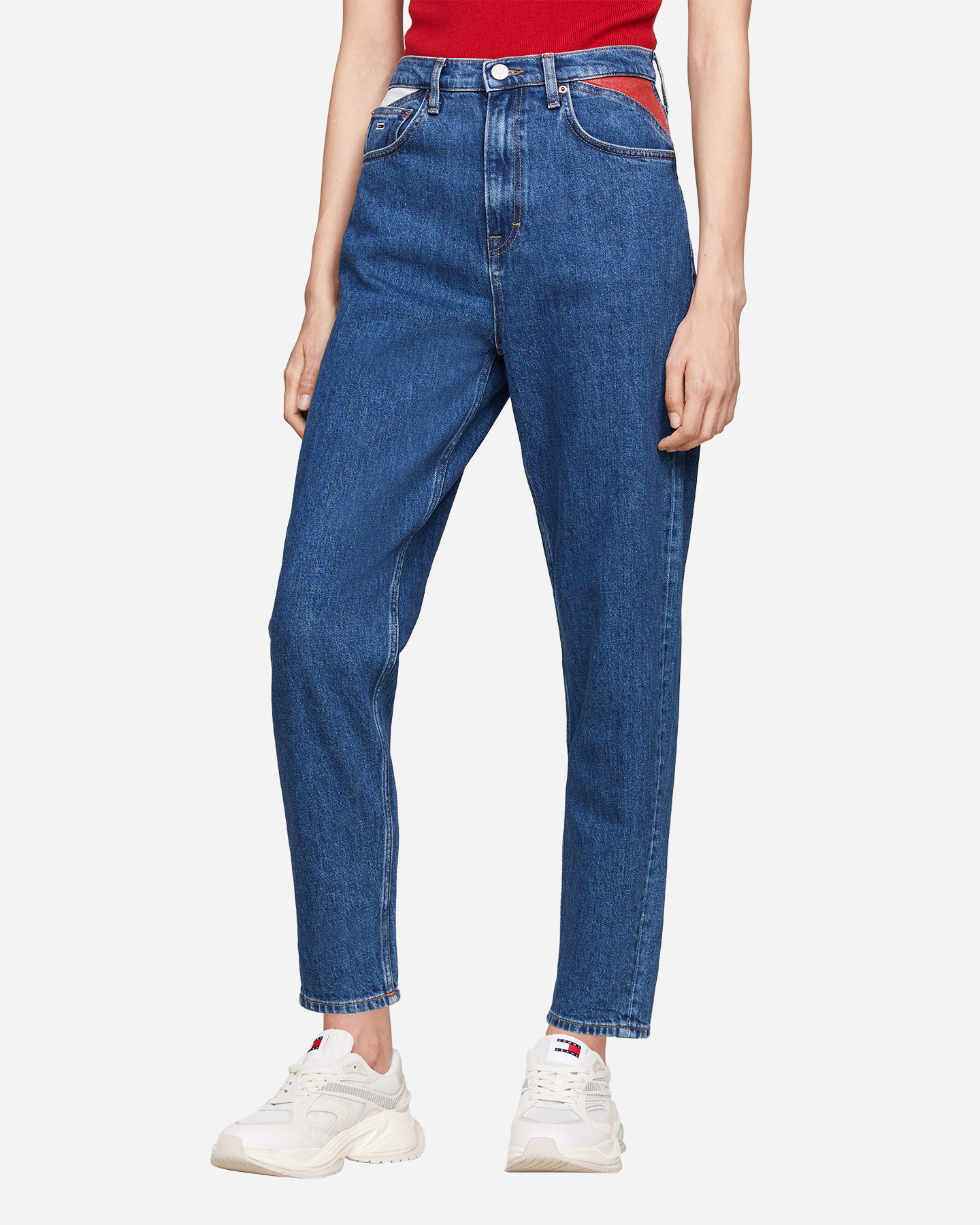 Džínsy Tommy Hilfiger Mom Flag L32 W DW0DW18572-1A5