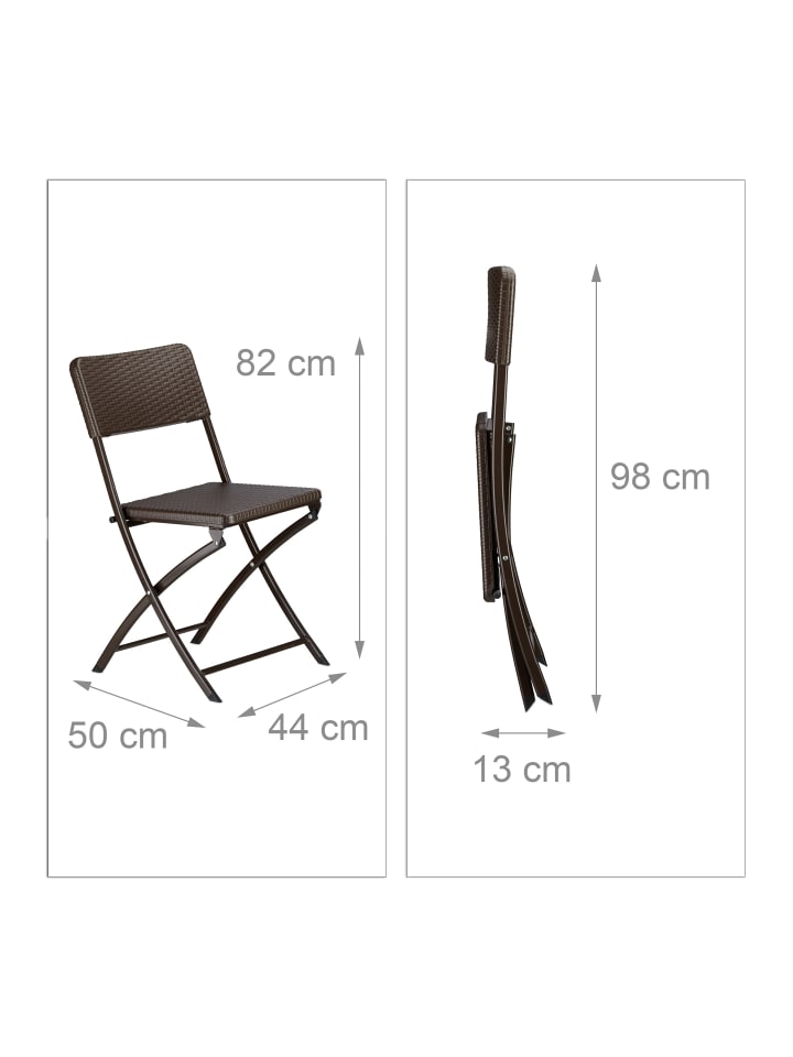 relaxdays 3 tlg. Gartenmöbel Set in Braun günstig kaufen onesize