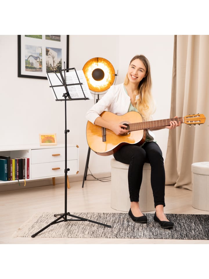 relaxdays Notenständer in Schwarz günstig kaufen onesize