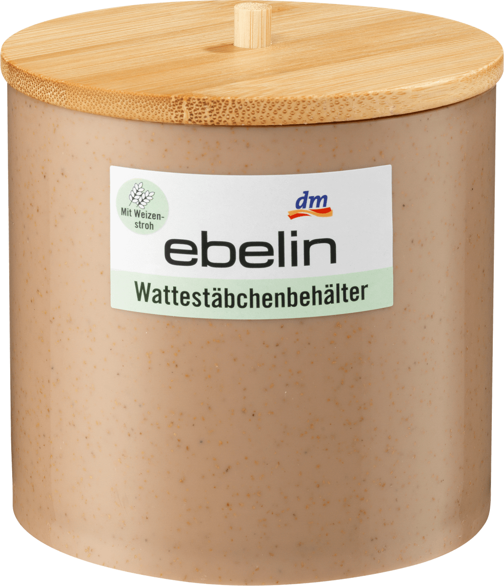 Wattestäbchenbehälter mit Bambusdeckel, 1 St