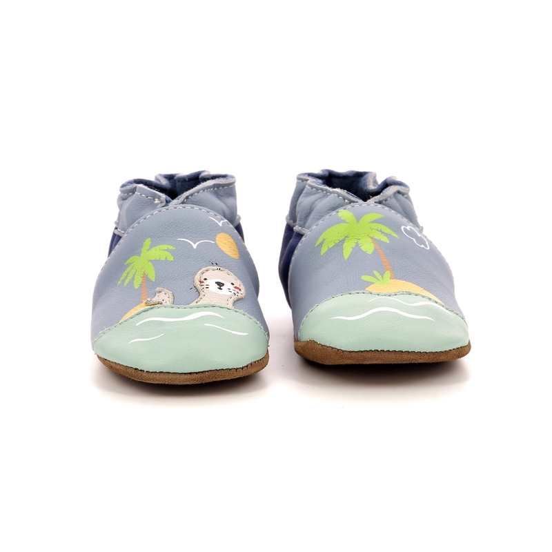 Chaussons cuir tannage vegetal Island Holidays