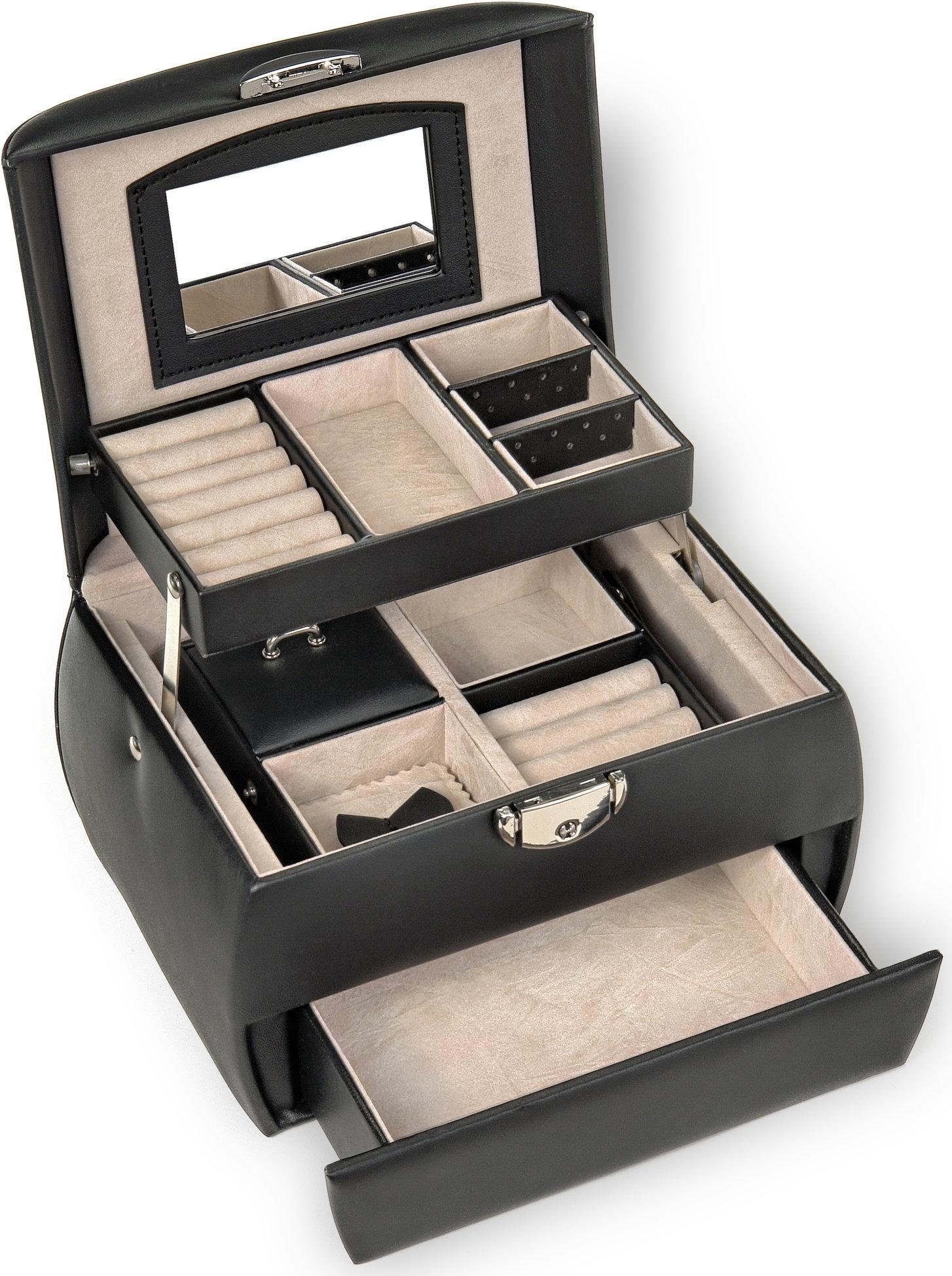 Sacher Schmuckkoffer Selina, K5.000.290443, K5.000.291043, K5.000.290343, in nobler Nappaoptik mit weicher Haptik