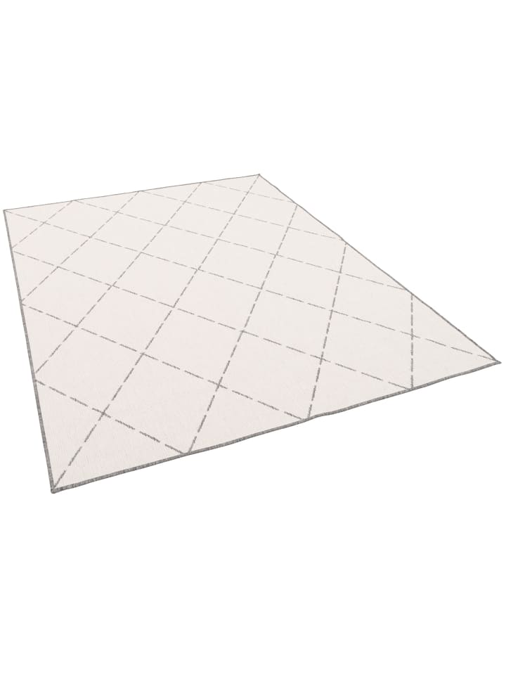 Pergamon In- und Outdoor Teppich Beidseitig Newport Rauten in Grijs günstig kaufen 80 x 150cm